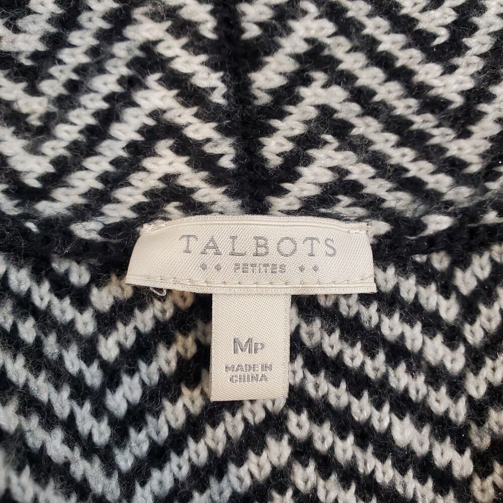 Talbots Herringbone Open Front Draped Cardigan Sw… - image 7